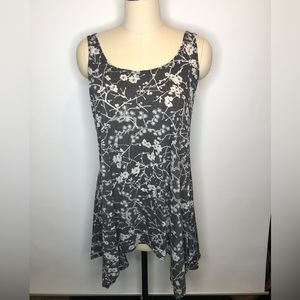 Asymmetrical Cherry Blossom Shirt